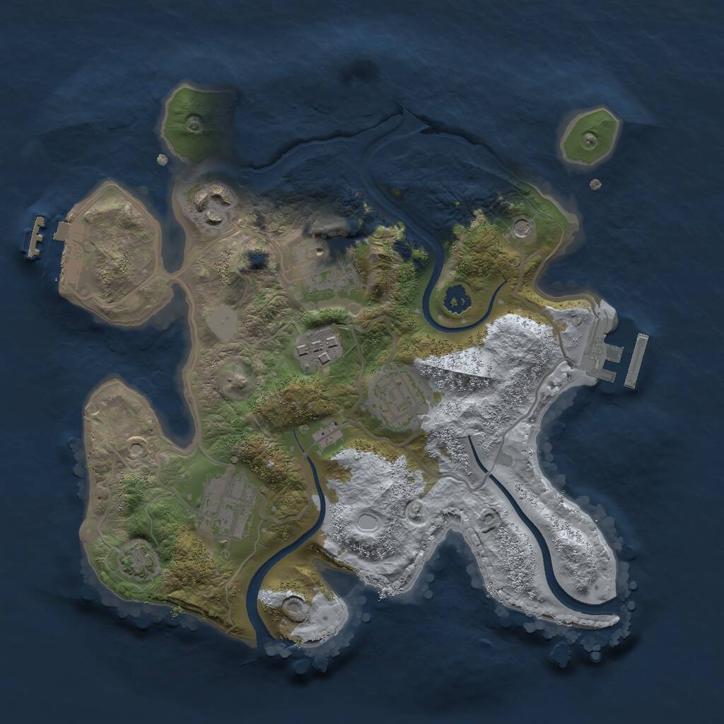Rust Map: Procedural Map, Size: 2650, Seed: 32829, 10 Monuments
