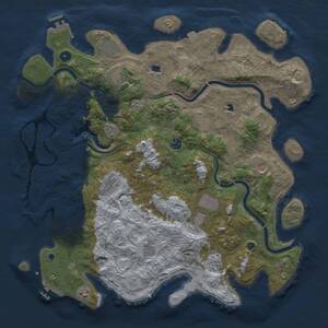 Thumbnail Rust Map: Procedural Map, Size: 4500, Seed: 395612935, 17 Monuments