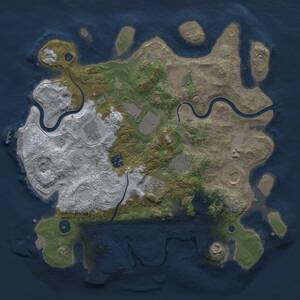 Thumbnail Rust Map: Procedural Map, Size: 3600, Seed: 68394, 15 Monuments