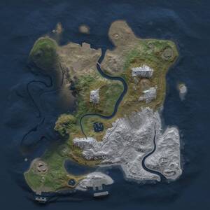 Thumbnail Rust Map: Procedural Map, Size: 3000, Seed: 1292419563, 10 Monuments