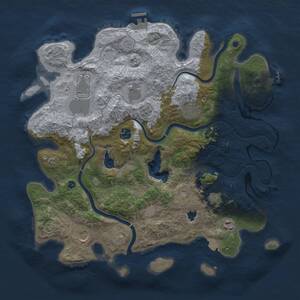Thumbnail Rust Map: Procedural Map, Size: 4000, Seed: 654923, 14 Monuments
