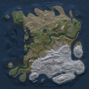 Thumbnail Rust Map: Procedural Map, Size: 3800, Seed: 100434447, 15 Monuments