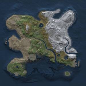 Thumbnail Rust Map: Procedural Map, Size: 3000, Seed: 7210, 10 Monuments