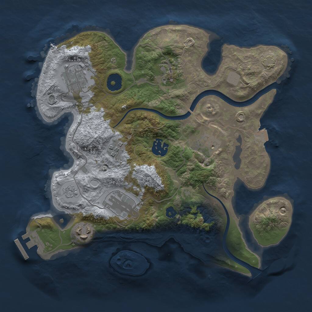 Rust Map: Procedural Map, Size: 2800, Seed: 37708, 11 Monuments