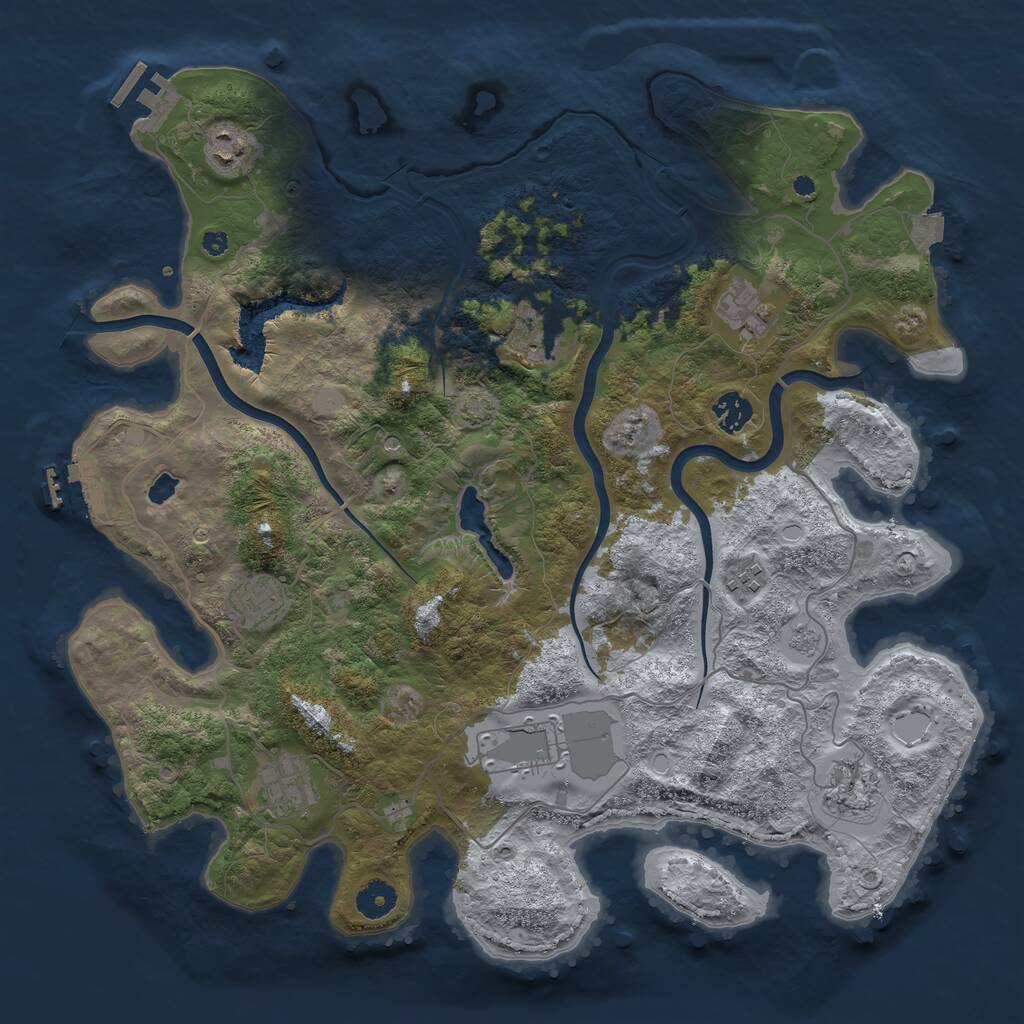 Rust Map: Procedural Map, Size: 4000, Seed: 567436246, 15 Monuments