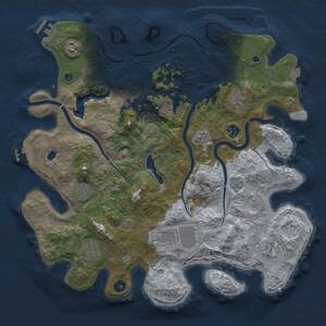 Thumbnail Rust Map: Procedural Map, Size: 4000, Seed: 567436246, 15 Monuments