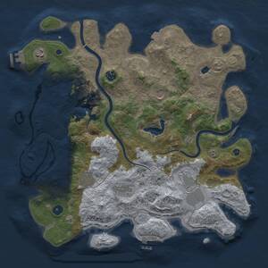 Thumbnail Rust Map: Procedural Map, Size: 4000, Seed: 416174265, 13 Monuments