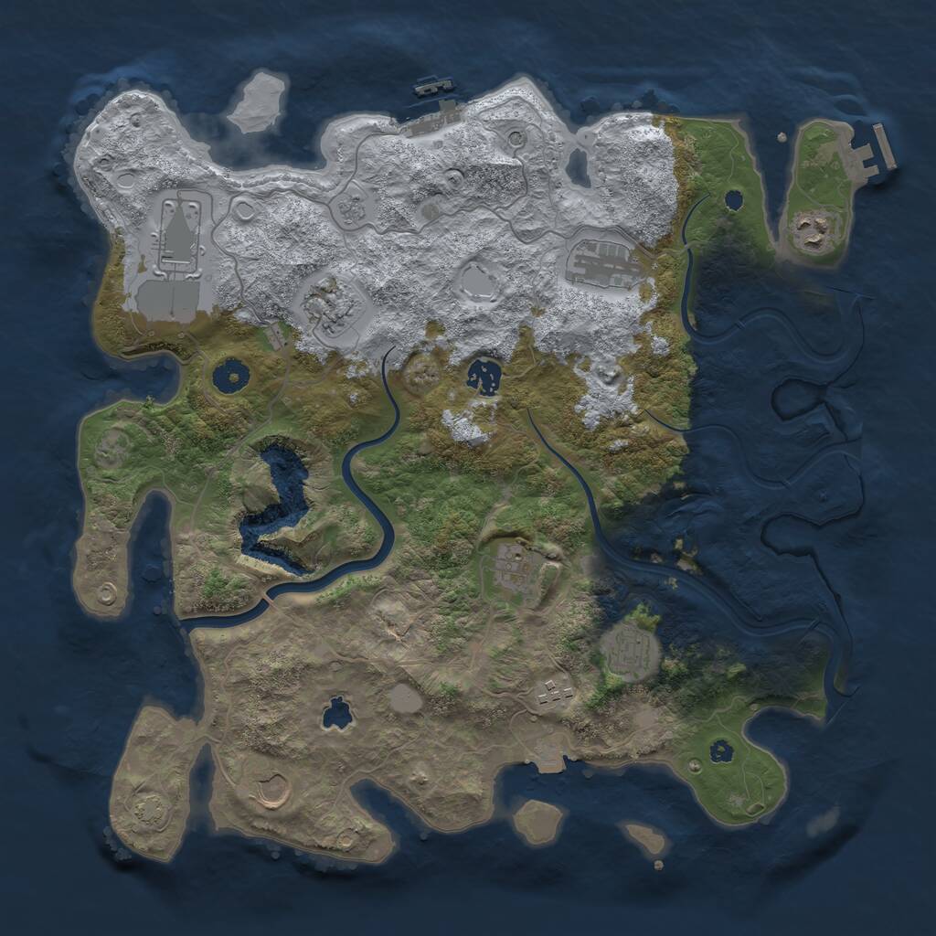 Rust Map: Procedural Map, Size: 4000, Seed: 811190226, 15 Monuments