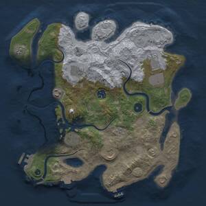 Thumbnail Rust Map: Procedural Map, Size: 3500, Seed: 10426143, 13 Monuments
