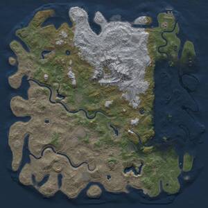 Thumbnail Rust Map: Procedural Map, Size: 6000, Seed: 84581, 17 Monuments