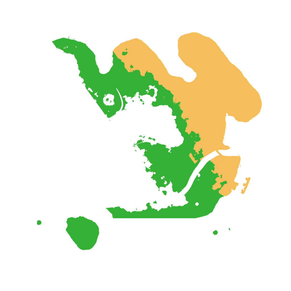 Biome Rust Map: Procedural Map, Size: 2500, Seed: 520617784