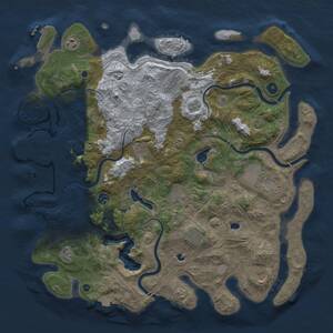 Thumbnail Rust Map: Procedural Map, Size: 4500, Seed: 92234050, 15 Monuments