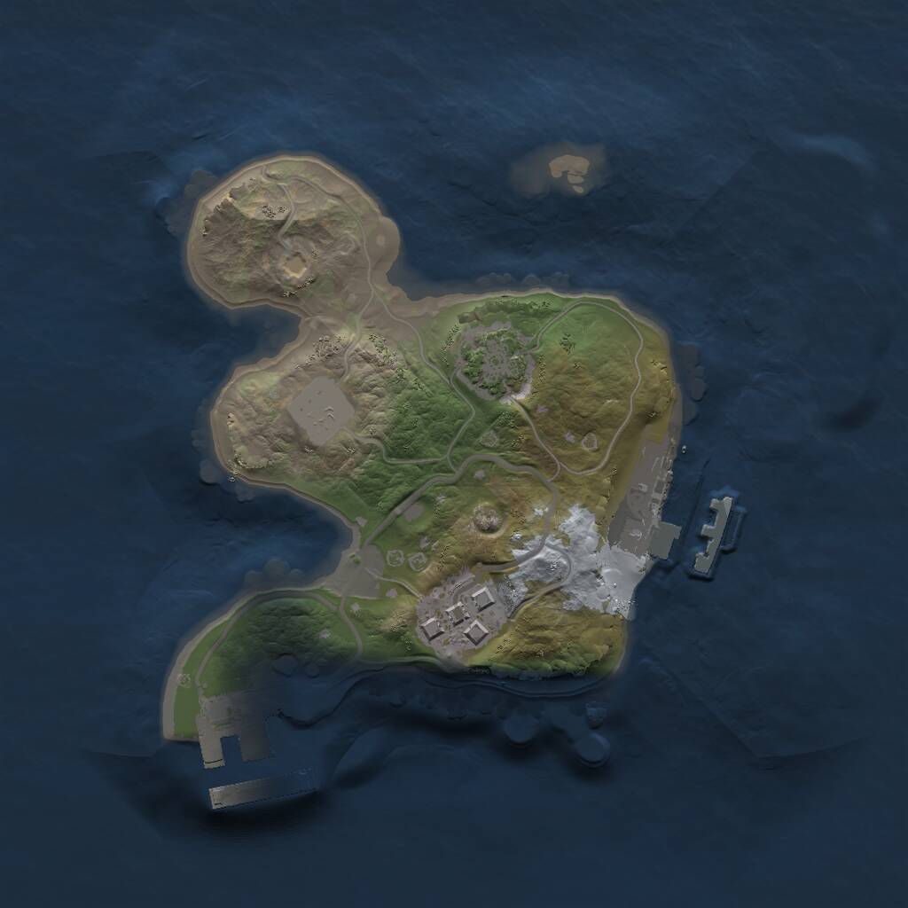 Rust Map: Procedural Map, Size: 1750, Seed: 3386174, 5 Monuments