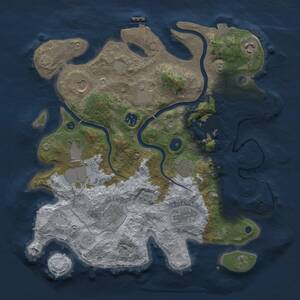 Thumbnail Rust Map: Procedural Map, Size: 3600, Seed: 301, 16 Monuments