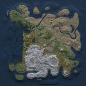 Thumbnail Rust Map: Procedural Map, Size: 3750, Seed: 124167793, 16 Monuments
