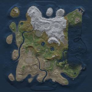 Thumbnail Rust Map: Procedural Map, Size: 3500, Seed: 1670178072, 13 Monuments