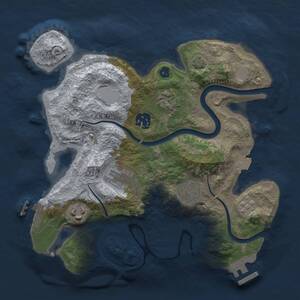 Thumbnail Rust Map: Procedural Map, Size: 2800, Seed: 847616441, 10 Monuments