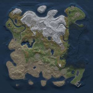 Thumbnail Rust Map: Procedural Map, Size: 4000, Seed: 1607411315, 15 Monuments