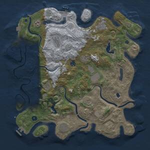 Thumbnail Rust Map: Procedural Map, Size: 4250, Seed: 1650972256, 17 Monuments