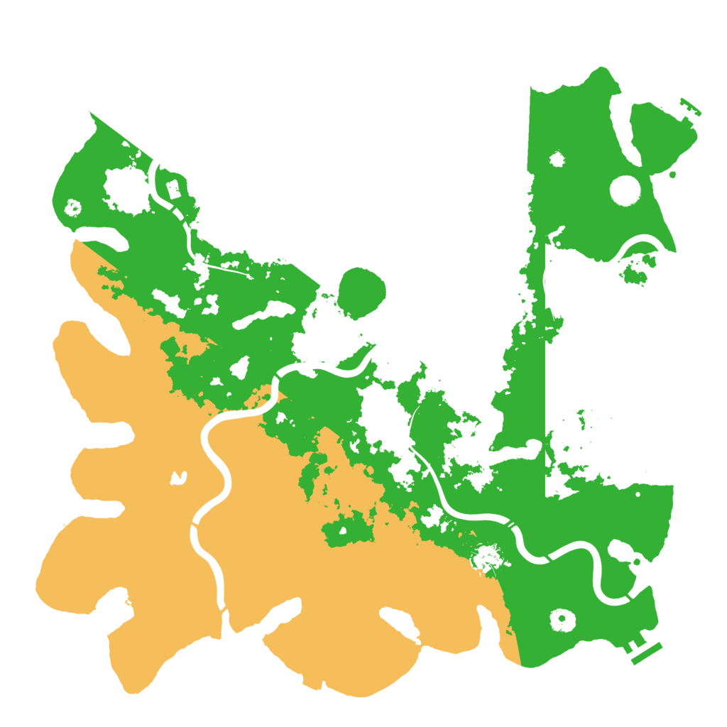 Biome Rust Map: Procedural Map, Size: 4350, Seed: 888555