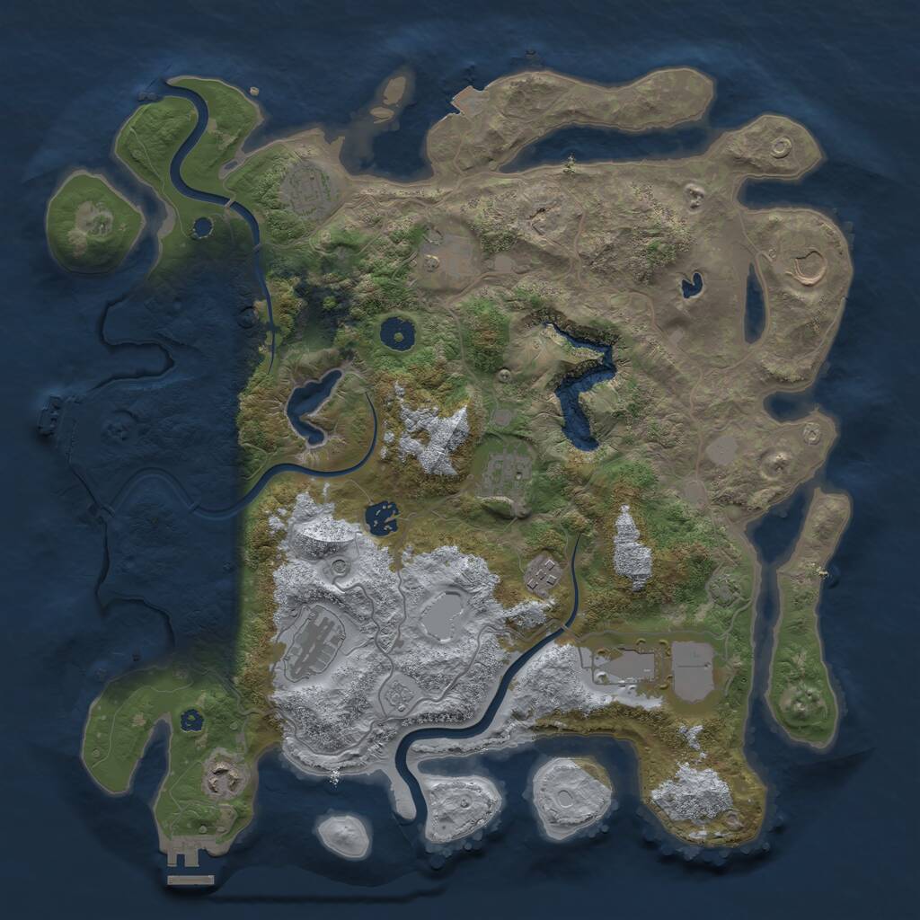 Rust Map: Procedural Map, Size: 4000, Seed: 20413582, 15 Monuments