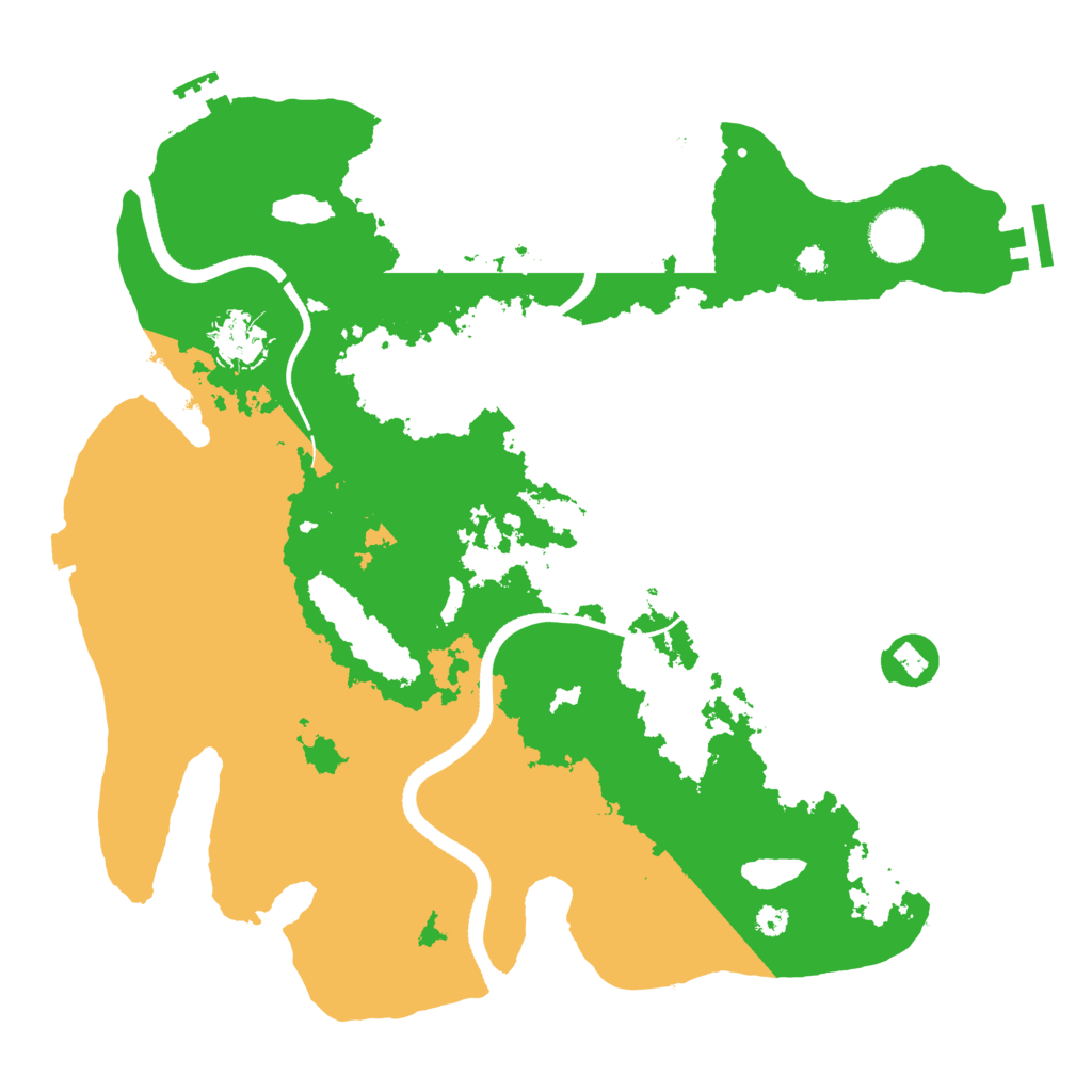 Biome Rust Map: Procedural Map, Size: 3500, Seed: 28085