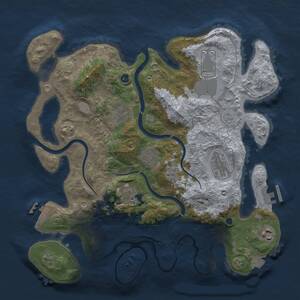 Thumbnail Rust Map: Procedural Map, Size: 3500, Seed: 4642, 13 Monuments