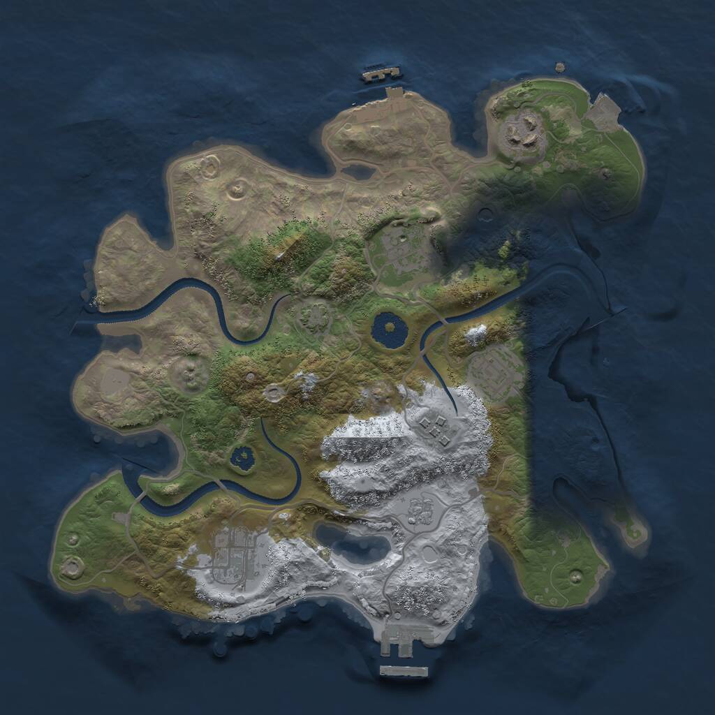 Rust Map: Procedural Map, Size: 3000, Seed: 4807213, 11 Monuments