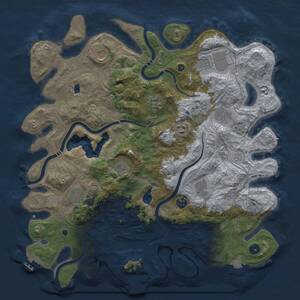 Thumbnail Rust Map: Procedural Map, Size: 4250, Seed: 1416472049, 16 Monuments
