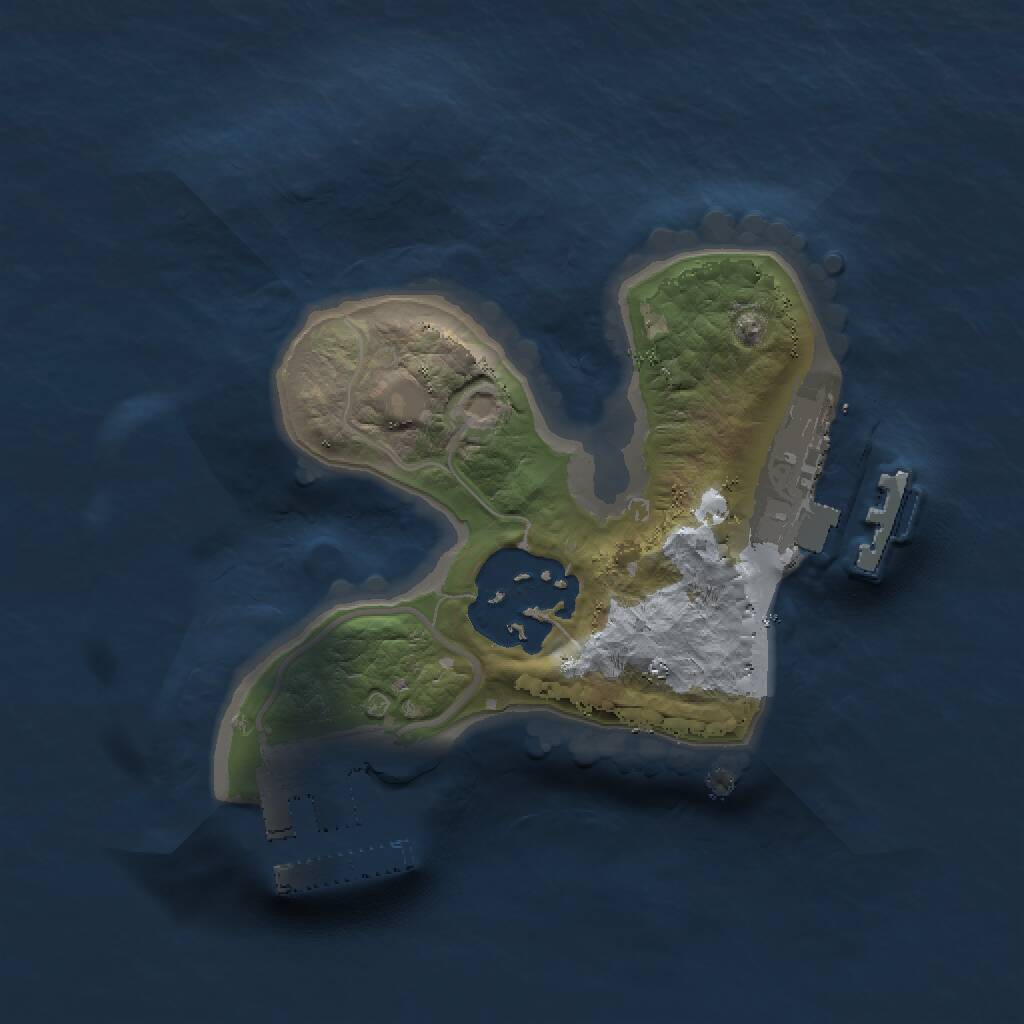 Rust Map: Procedural Map, Size: 1500, Seed: 3386174, 4 Monuments