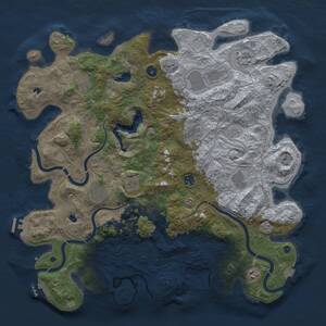 Thumbnail Rust Map: Procedural Map, Size: 4500, Seed: 2041922050, 16 Monuments