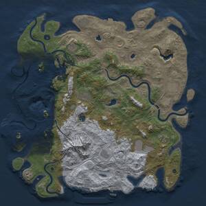 Thumbnail Rust Map: Procedural Map, Size: 5000, Seed: 3800, 17 Monuments