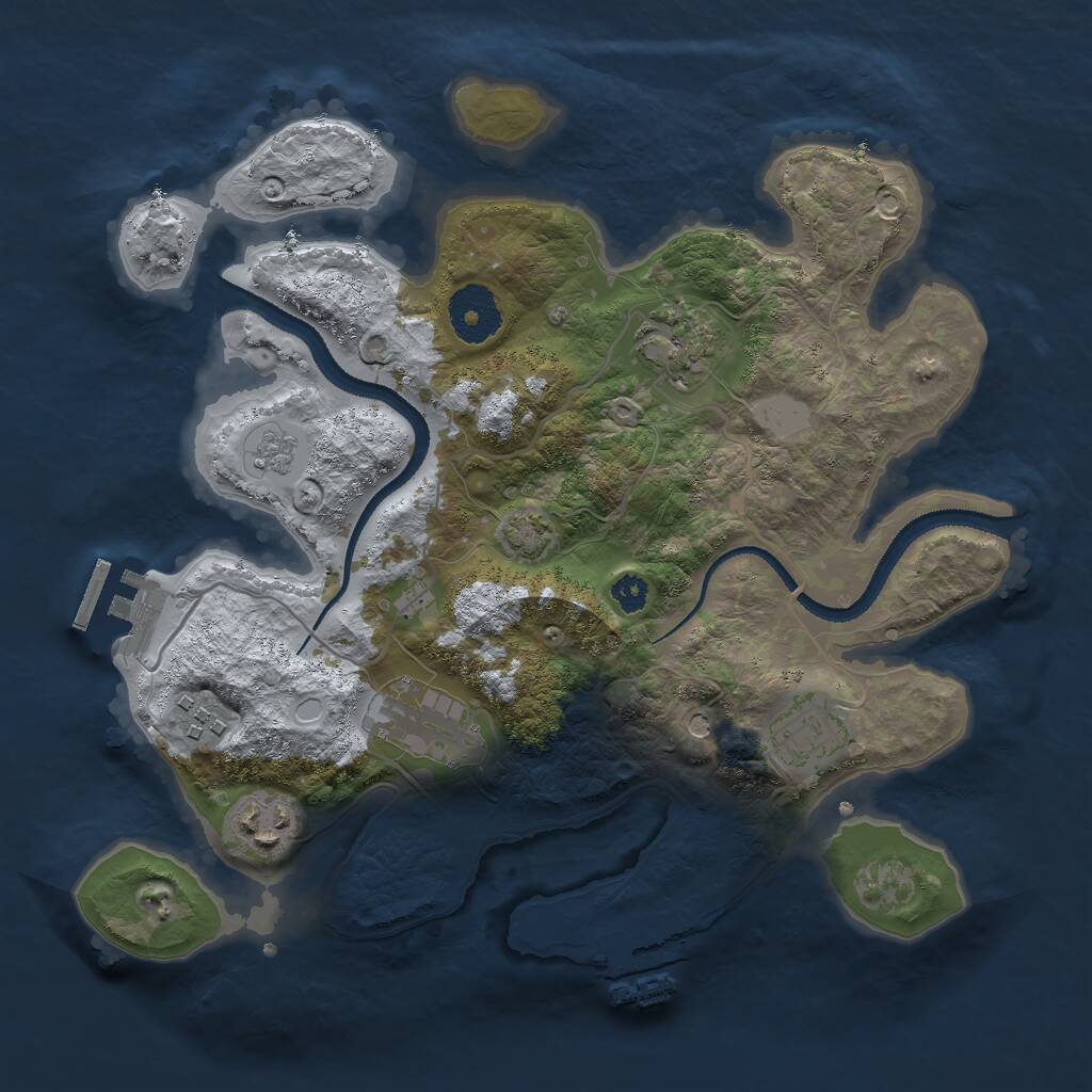 Rust Map: Procedural Map, Size: 3000, Seed: 19008, 11 Monuments
