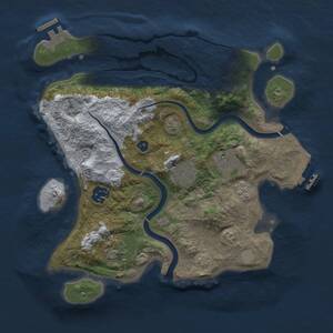 Thumbnail Rust Map: Procedural Map, Size: 3000, Seed: 960240277, 10 Monuments