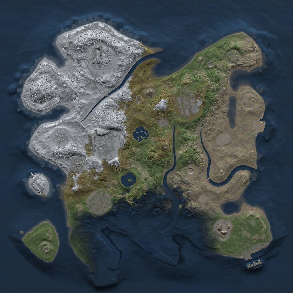 Rust Map: Procedural Map, Size: 3000, Seed: 13448, 13 Monuments