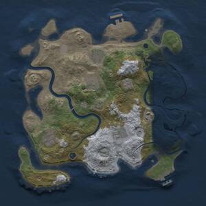 Thumbnail Rust Map: Procedural Map, Size: 3250, Seed: 236054618, 11 Monuments