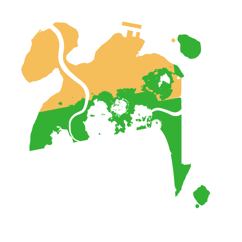 Biome Rust Map: Procedural Map, Size: 2500, Seed: 451602766