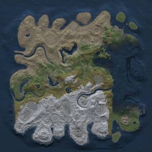 Thumbnail Rust Map: Procedural Map, Size: 4000, Seed: 1777777, 14 Monuments