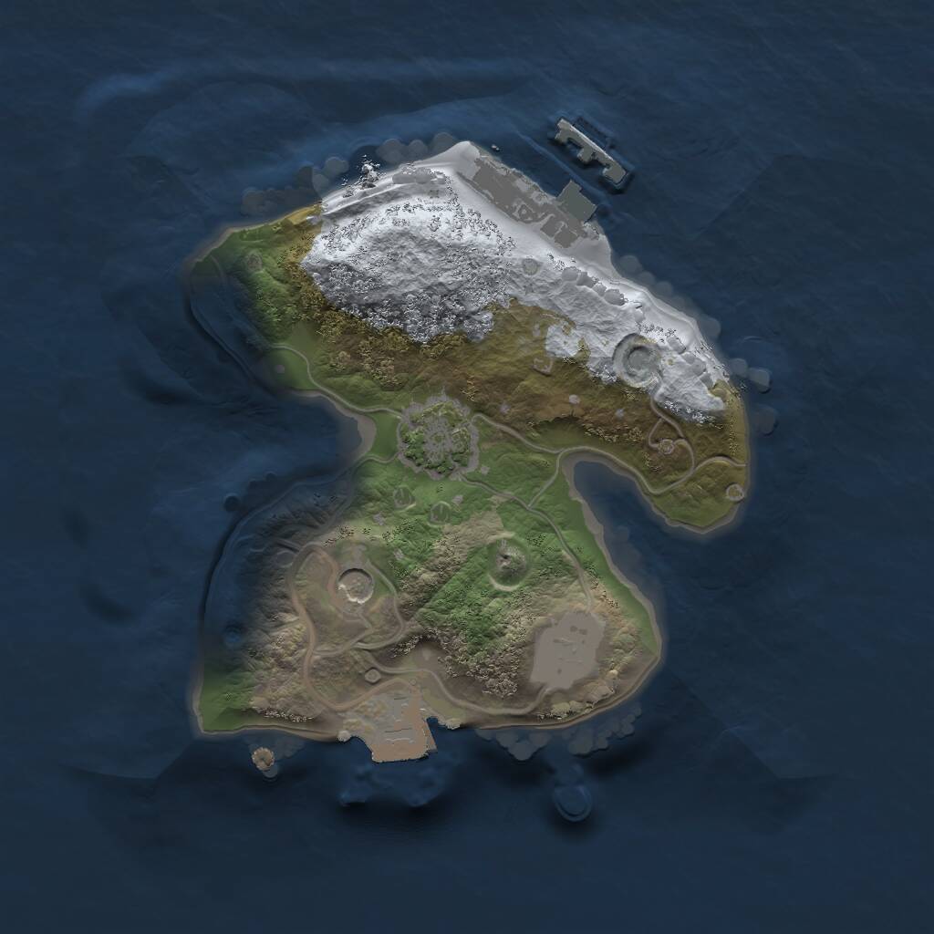 Rust Map: Procedural Map, Size: 1700, Seed: 1712915111, 4 Monuments