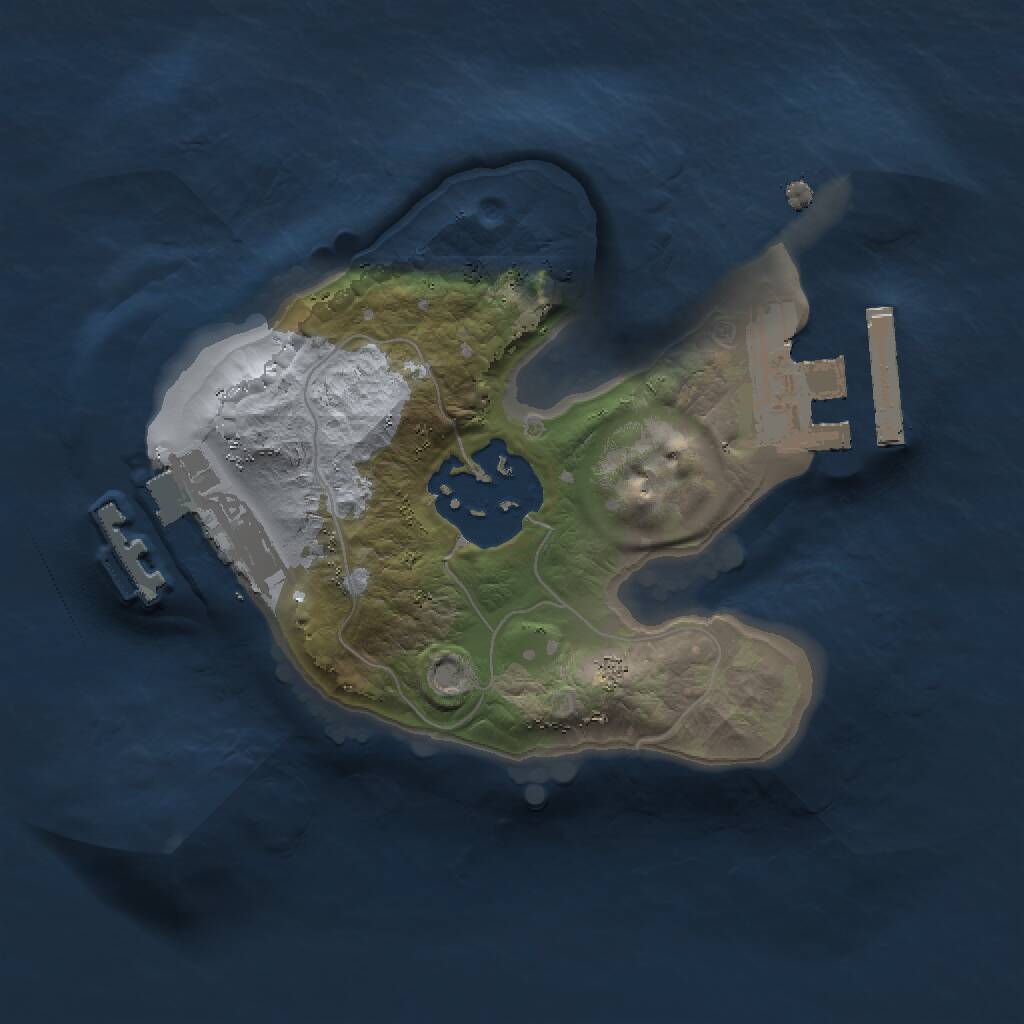 Rust Map: Procedural Map, Size: 1500, Seed: 227305617, 4 Monuments