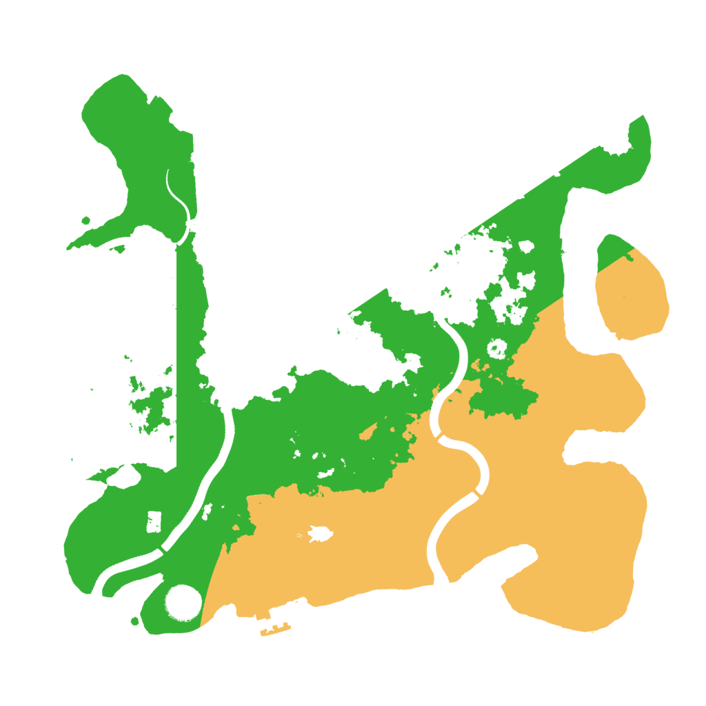 Biome Rust Map: Procedural Map, Size: 3500, Seed: 870225085