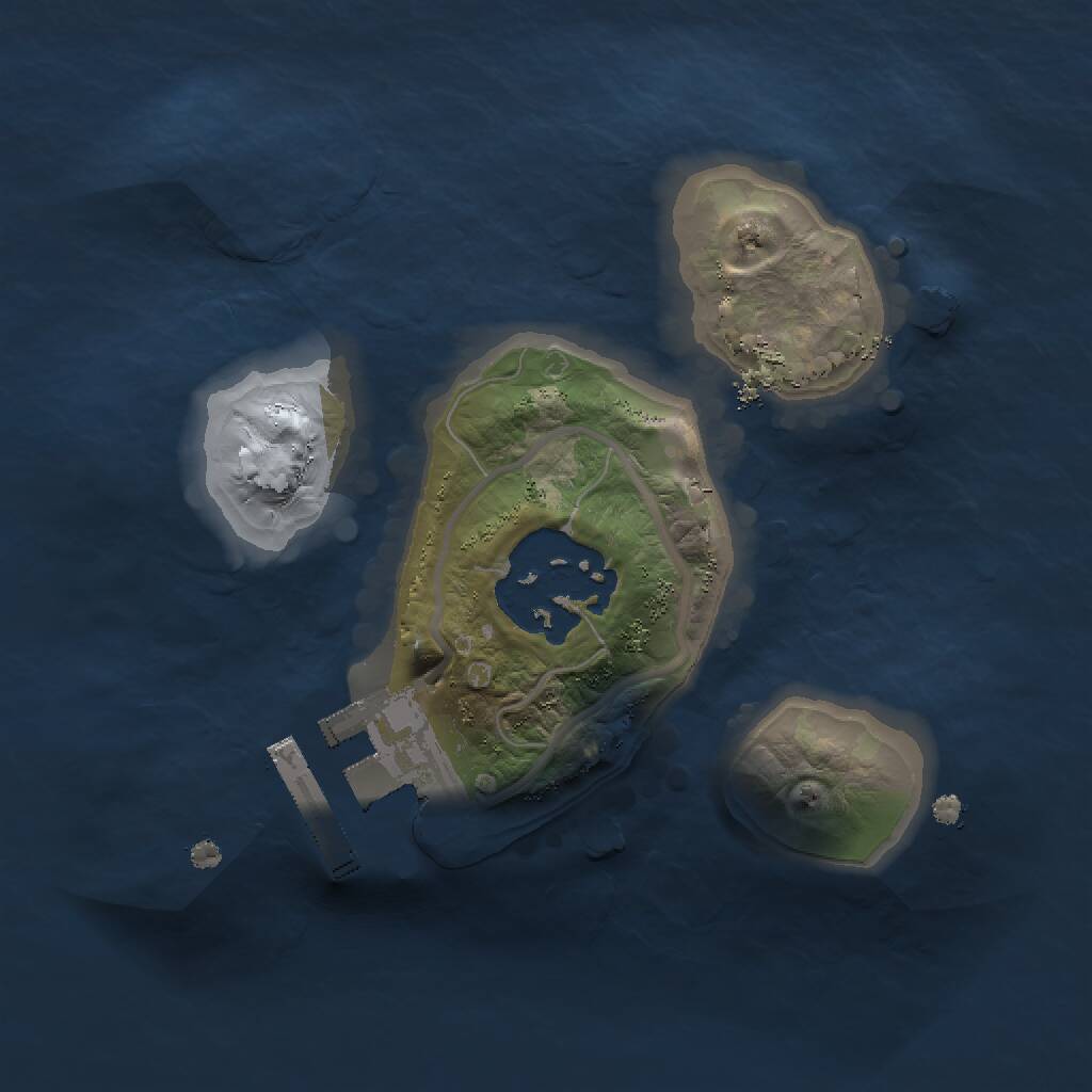 Rust Map: Procedural Map, Size: 1500, Seed: 69585, 3 Monuments
