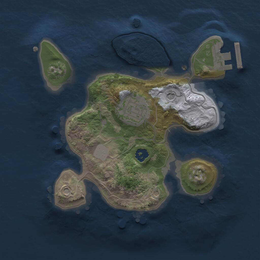 Rust Map: Procedural Map, Size: 2001, Seed: 1292977521, 4 Monuments