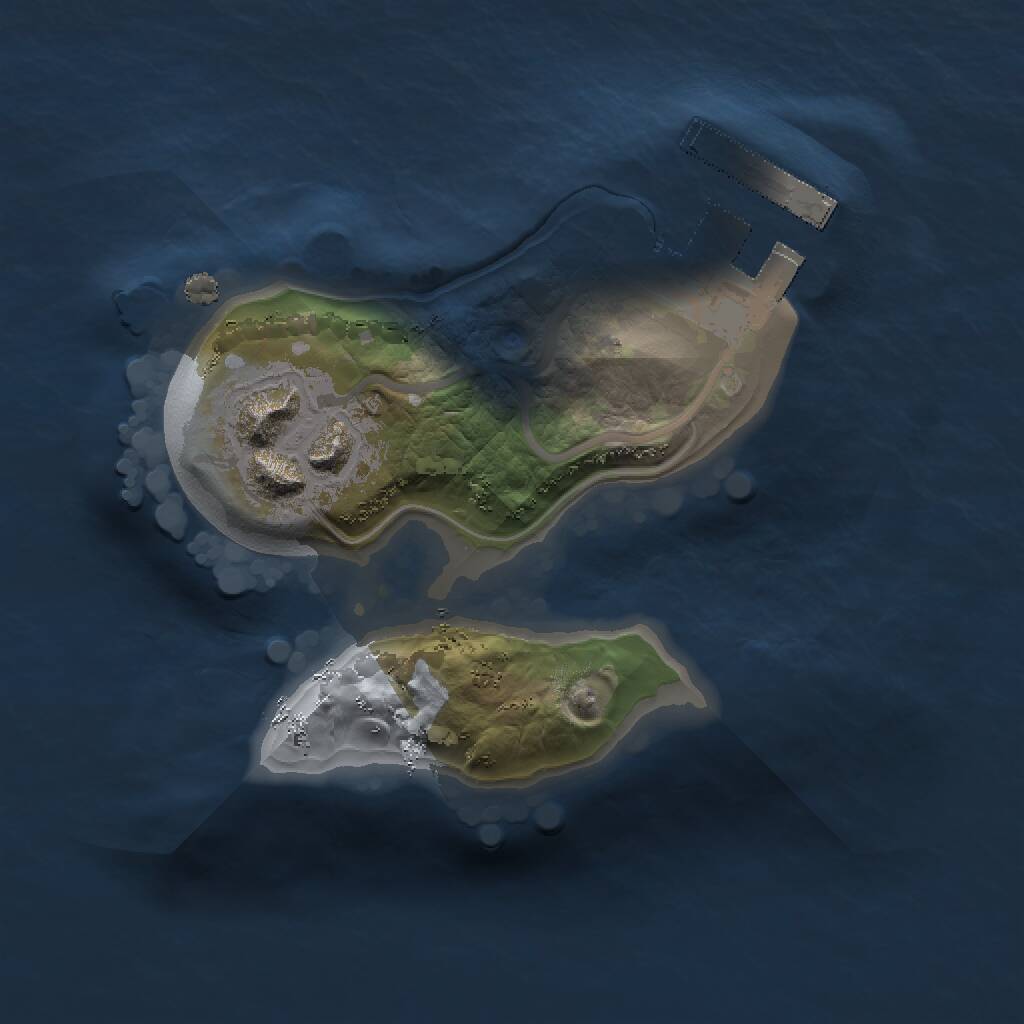 Rust Map: Procedural Map, Size: 1250, Seed: 552771361, 3 Monuments