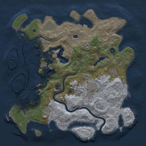 Thumbnail Rust Map: Procedural Map, Size: 4000, Seed: 17745747, 15 Monuments