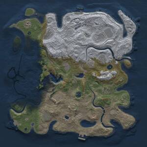Thumbnail Rust Map: Procedural Map, Size: 4250, Seed: 418617117, 17 Monuments
