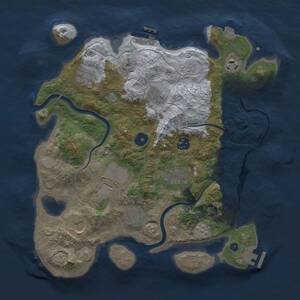 Thumbnail Rust Map: Procedural Map, Size: 3500, Seed: 512914280, 15 Monuments