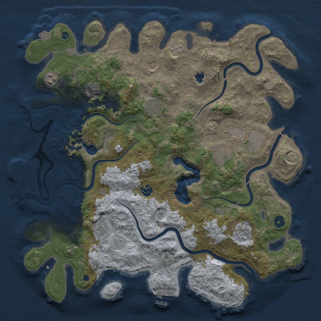 Rust Map: Procedural Map, Size: 4230, Seed: 8675309, 15 Monuments