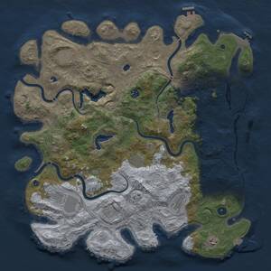 Thumbnail Rust Map: Procedural Map, Size: 4500, Seed: 979496372, 16 Monuments
