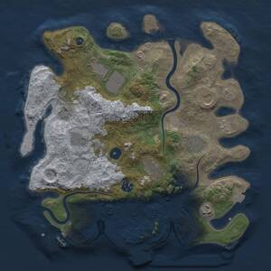 Thumbnail Rust Map: Procedural Map, Size: 3500, Seed: 611932915, 14 Monuments